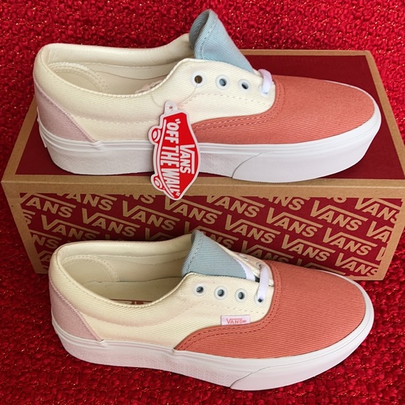 Vans Era Platform Twill Pastel Block/True White WMNS - Picture 2 of 16